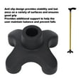 thumbnail image 3 of Cane Quad Base, Cane Tip 4 Prong Shock Absorbing ABS Rubber  for Stability for 19mm Canes, 3 of 7