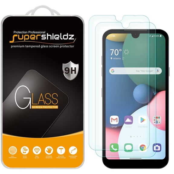[2-Pack] Supershieldz for LG (Fortune 3) Tempered Glass Screen Protector, Anti-Scratch, Anti-Fingerprint, Bubble Free