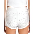 thumbnail image 2 of vastwit Girls Rhinestone Shorts Glitter Dance Ballet Tumbling Shorts Athletic Gymnastics Hot Pants Dancewear White 14, 2 of 6