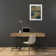thumbnail image 3 of Vess, June Erica 12x14 White Modern Wood Framed Museum Art Print Titled - Deco Pattern in Blue II, 3 of 4
