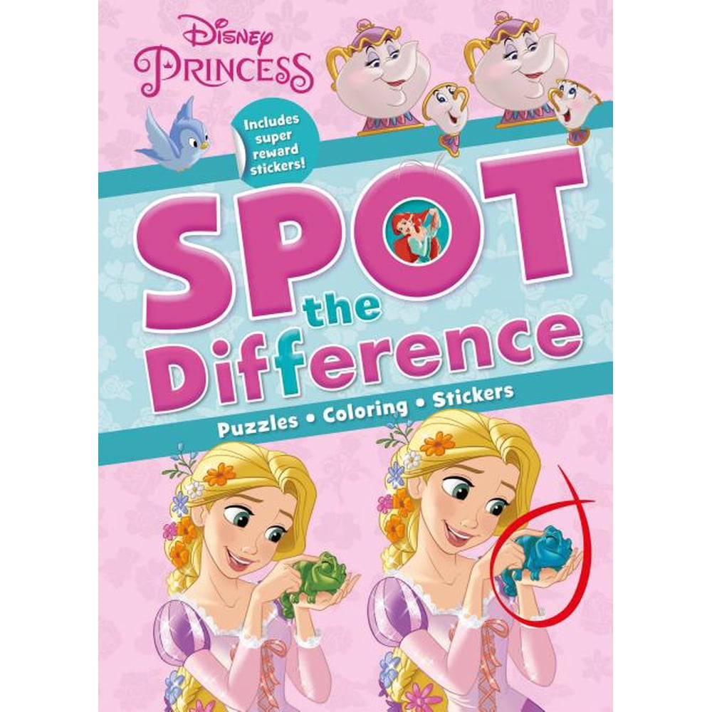 Disney Princess Spot the Difference : Puzzles, Coloring, Stickers ...