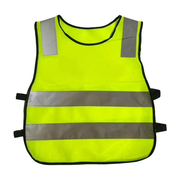 Chalecos reflectantes de seguridad para niños, sin mangas, para primaria, para niños y niñas amarillo