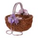 thumbnail image 3 of Cesta de flores para niña, contenedor portátil con asa, elegante tejido de almacenamiento para nuevo con flor violeta, 3 of 9
