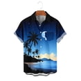 thumbnail image 6 of Stamzod Vacation Shirts for Men Short Sleeve Hawaiian Shirt Tropical Summer Beach Shirts Big & Tall Blue XXXL, 6 of 6