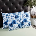 thumbnail image 4 of Blue Flowers Throw Pillow Cover 20 x 26 Inch Decorative Pillow Cover Spring Botanical Blossom Motif Lumbar Pillowcase Seasonal Rectangle Cushion Case for Couch Sofa Bed Living Room, 4 of 7
