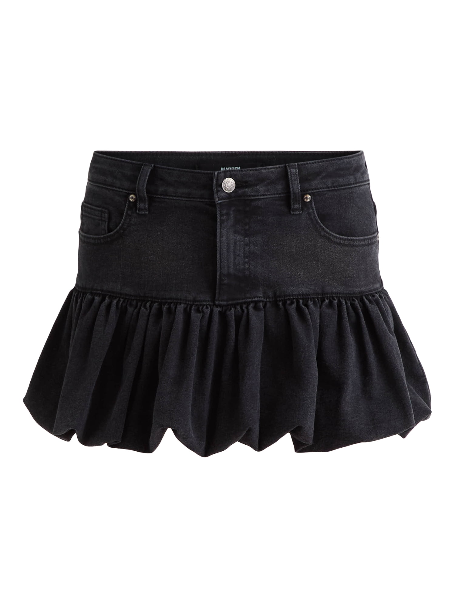 Madden NYC Denim Bubble Skirt,Womens