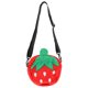 thumbnail image 4 of 1 bolsa de peluche de fresa con forma de fruta, bonita y creativa, informal para niñas., 4 of 8