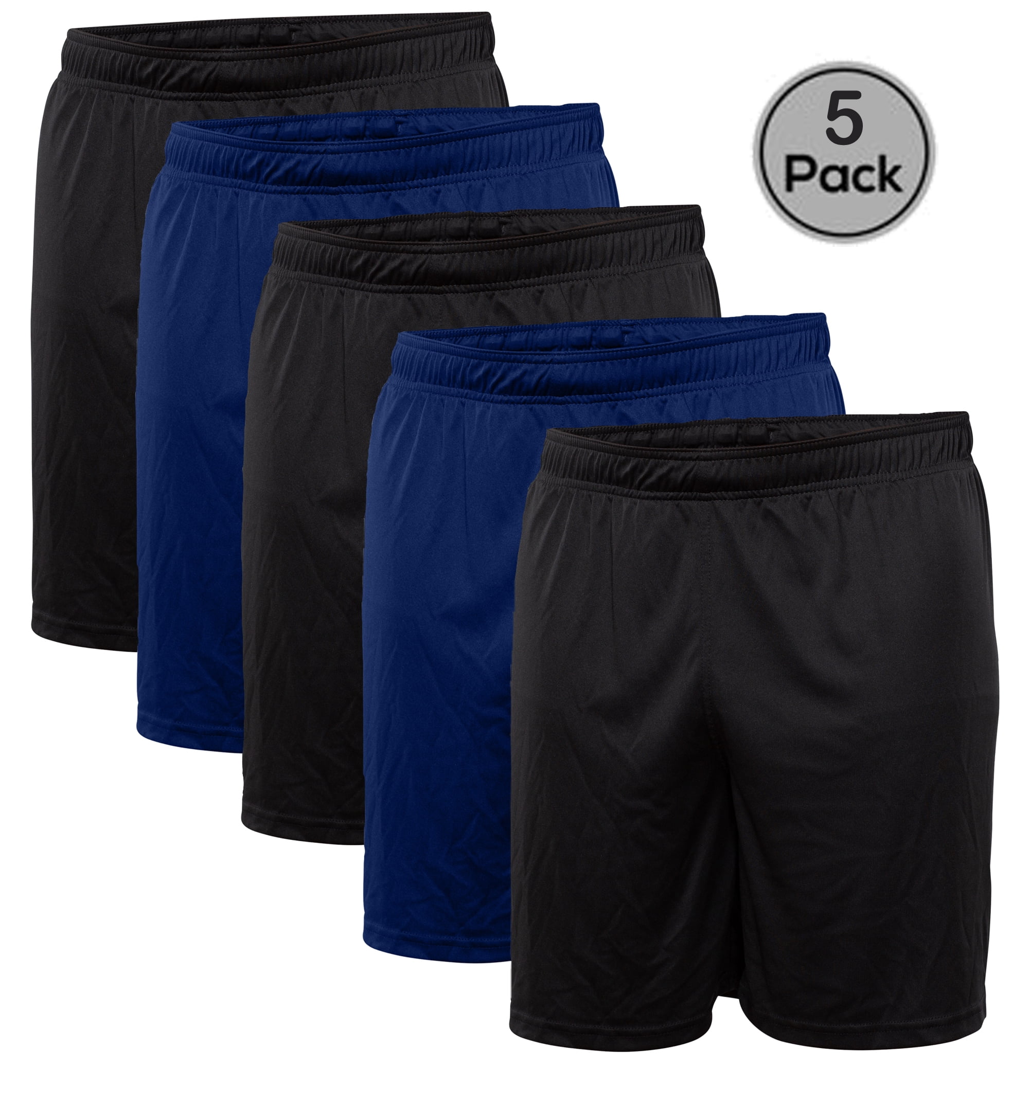 Blank Activewear Pack of 5 Youth short, Quick Dry Performance fabric