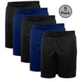 thumbnail image 1 of Blank Activewear Pack of 5 Youth short, Quick Dry Performance fabric, 100% Polyester, 1 of 3