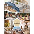 thumbnail image 6 of Blue Beige Tablecloth Square Table Cloth 60x60, Waterproof Outdoor Table Cloth Covers Decorative Table Protector, Modern Coastal Wave Abstract Art Washable Table Cover for Kitchen Dinning Party, 6 of 8