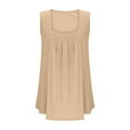 thumbnail image 7 of Karight Women Plus Size Tank Tops Casual Sleeveless Crew Neck Pleated Front Flowy Loose Camisoles Cami Shirts Blouses, 7 of 7