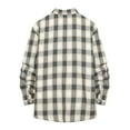 thumbnail image 4 of Mens Long Sleeve Plaid Printed Shirts Lapel Button Blouse with Pockets Trendy Casual Tops, 4 of 7