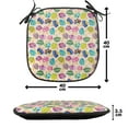 thumbnail image 4 of Mushroom Chair Seating Cushion, Colorful Mushroom Vibrant Display Ingredient Variety Fun Design, Soft Seat Pads for Office with Anti-slip Backing, 16"x16", Multicolor, by Ambesonne, 4 of 7