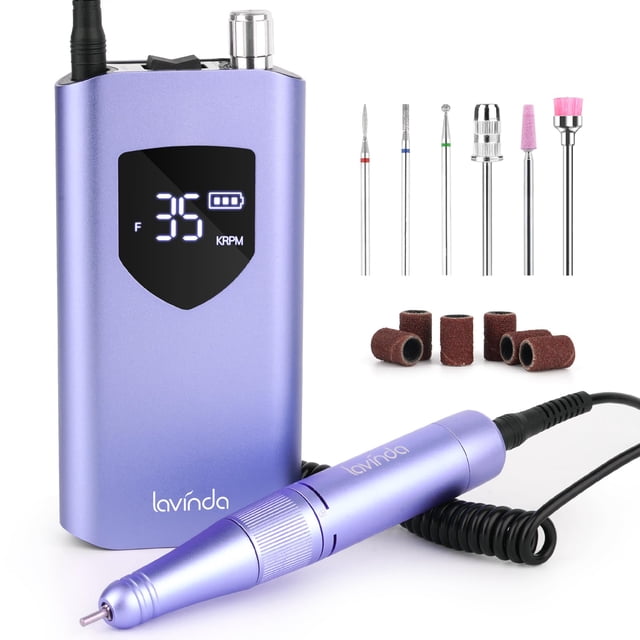Máquina perforadora de uñas eléctrica Lavinda 35000 RPM recargable