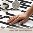 thumbnail image 6 of ODIKA 2'x3' Washable Throw Rug Black White Corridor Alfombras Para Habitacion Interlocking Stripes with Abstract for Hallway, Study Room, Non-Slip Low Profile, Flatwoven, 6 of 7