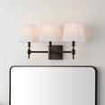 thumbnail image 2 of SAFAVIEH Clelia 3-Light LED Orb Metal Wall Sconce with White Shade, 2 of 8