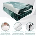 thumbnail image 4 of Quilts Twin XL Size Bedding Set, Dark Green Forest Lightweight Quilted Comforter, Nature Foggy Mountain Pine Tree Soft Reversible Bedspread Coverlet with Pillow Covers for All Season, 68" x 98", 4 of 9