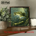 thumbnail image 5 of Wooden Framed Canvas Art - Largemouth Bass Fishing Poster, Vibrant Underwater Scene with Multiple Fish, Angler's Paradise Wall Decor for Bedroom, Living Room., 5 of 9