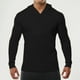 thumbnail image 2 of Sudadera con capucha deportiva de moda para hombre: sudadera de entrenamiento de color liso, mezcla de algodón, transpirable, corte ajustado, para el gimnasio, correr y ocasiones informales, 2 of 6