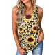 thumbnail image 1 of SAILING Blusa tipo camisola sin mangas de verano con estampado de girasol y leopardo para mujer, 1 of 3