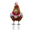 thumbnail image 3 of asddcavvf Christmas Animal Outdoor Garden Chicken Ground Plug Decoration Outdoor Christmas Animal Ground Plug 2D Small Garden Flags for outside with Sign Language Garden Label Outdoor Metal Cards for, 3 of 5