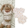 thumbnail image 2 of goowrom Girl?s Geometric Printed T-shirt and Triangle Shorts Set, 2 of 8