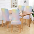 thumbnail image 2 of Yayeee 2 Pack Dining Chair Covers Stretch Parson Chairs Slipcovers Seat Protector, Pink Wavy Striped, 2 of 6