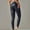 Navy, variant on EchfiProm Leggings for Women Elastic Waist 2023 Winter Faux Leather High-waisted Tights Stretchy Sports Stylish Legging