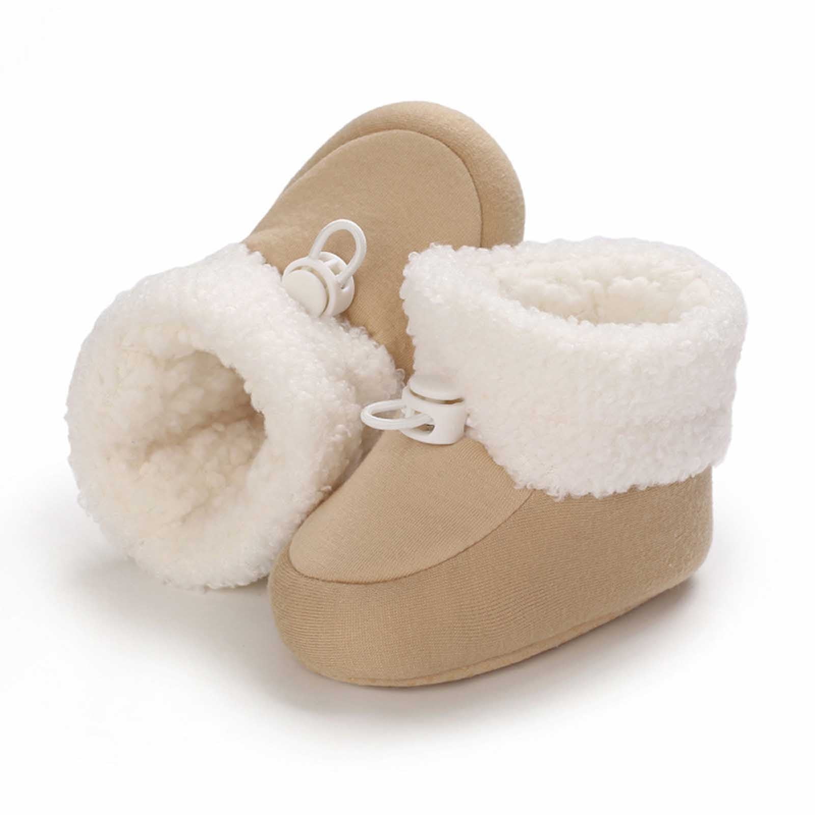 Lanhui Newborn Baby Girls & Boys Soft Sole Snow Boots Soft Crib Shoes Toddler Boots