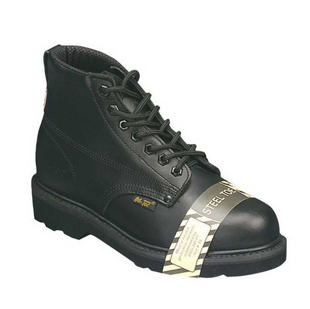 AdTec Men's 6" Uniform Work Steel Toe Boots, Black Leather 1400 (10 EE