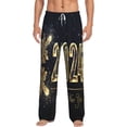 thumbnail image 2 of Picia Happy New Year 2024 (5) Mens Soft Woven Cotton Elastic Waistband Sleep Pajama Pant Lounge Sleep Pant With Pockets And Drawstring-Small, 2 of 9