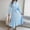 Blue, variant on Women's Autumn And Winter Elegant Stand Collar Long Sleeve Waist Pleated Long Dress Dress Women Dresses Semi Formal Ladies Suit Two Piece Long Skirt Outfits for Women Bathing Suit Skirts Long Woman