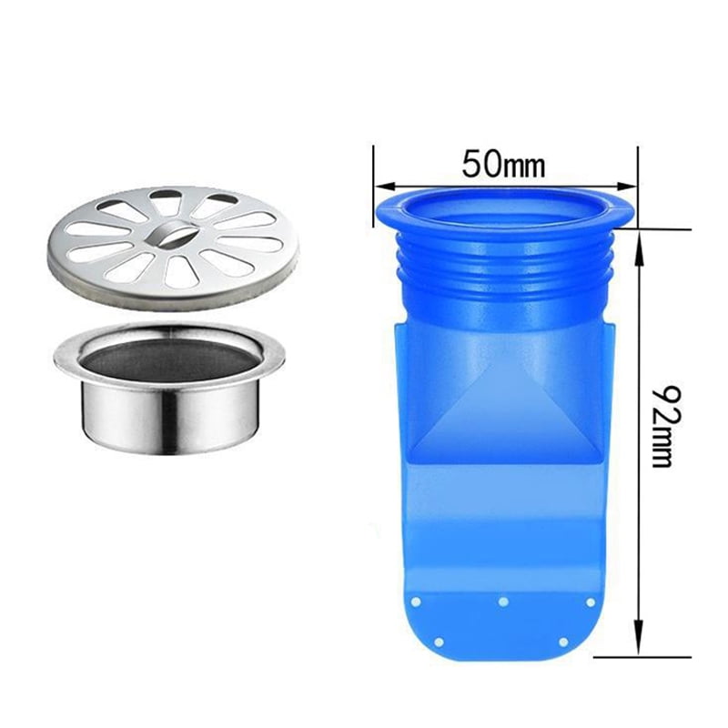 OneWay Drain Seal Valves Bathroom Kitchen Drain Cover Blue 3 Sizes