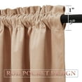 thumbnail image 6 of StangH Blush Beige Velvet Valances Curtains for Kitchen / Nursery Girls Room, Half Window Tassel Tier Curtains Room Darkening Home Decor for Living Room, W52 x L18, 2 Panels, 6 of 8