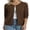 Brown, variant on Women’s 100% Cotton Lightweight Button-Front Cardigan Sweater,crew neck Long Sleeve Knit