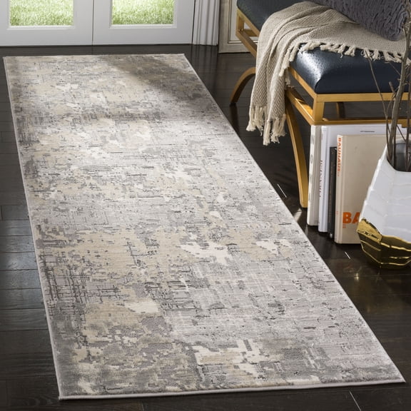 Safavieh Meadow Bairre Abstract Runner Rug, Gray, 2'7" x 12'