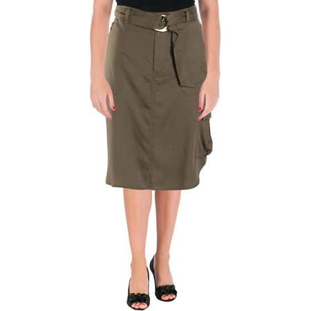 Belted Pencil Skirt - Lauren Ralph Lauren Womens Alkessa High-Low Belted Pencil Skirt