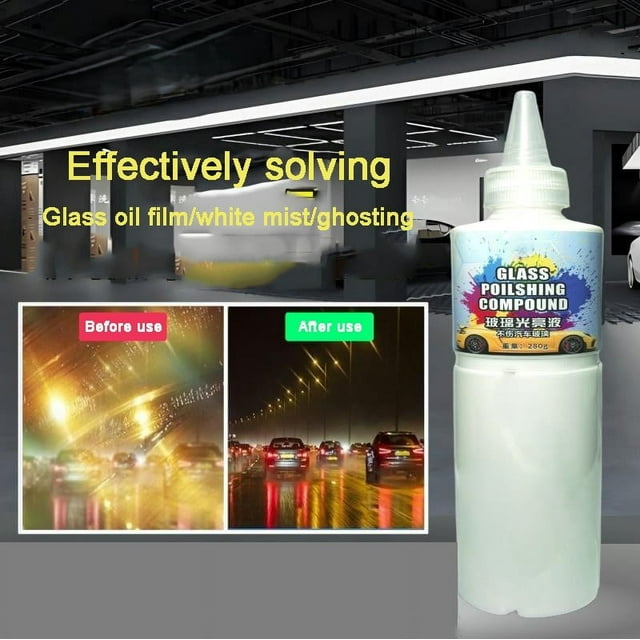 Limpiadores domésticos 280 ml Limpiador de película de aceite pesado para vidrio automotriz Removedor de película de aceite en pasta Quitamanchas fuerte Emulsión de película de aceite brillante para v