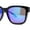 Shiny Black - Teal Mirror, variant on Kush Color Mirror Mens Oversize Horn Rim Hipster Sport Plastic Sunglasses Matte Black - Purple Mirror