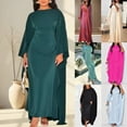 thumbnail image 6 of Spring Summer Sparkling Oversized Long Dress Women Batwing Sleeve Plus Size Robe, 6 of 11