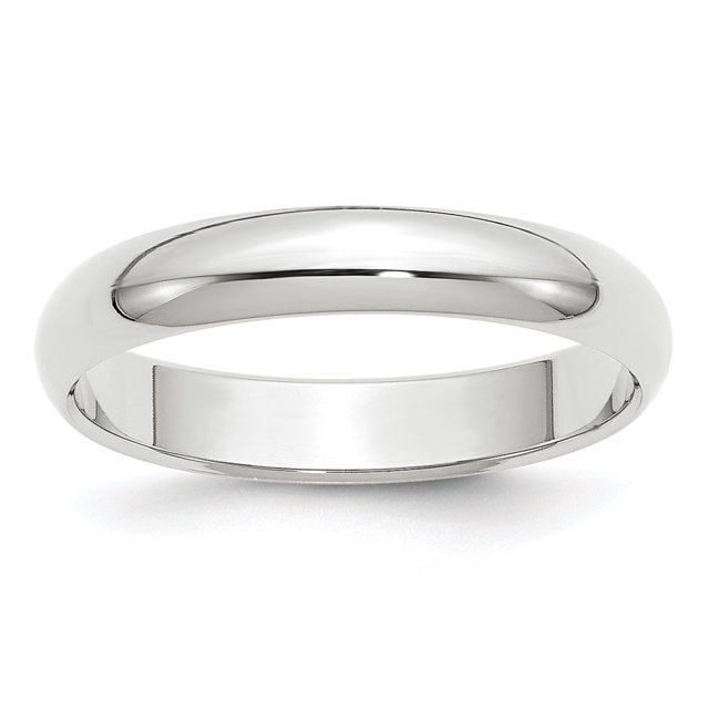 Platine 4mm Demi-Rond Bague de Mariage Taille 10,5 Classique Dôme