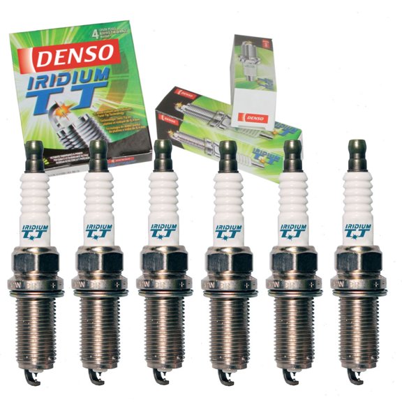 6 pc DENSO Iridium TT Spark Plugs compatible with Subaru Outback 3.0L 3.6L H6 2001-2017