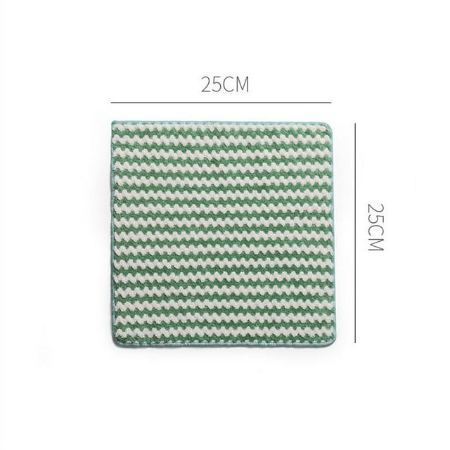 25*25CMStriped Dishwashing Towel Kitchen Cleaning Rag Absorbent Cloth Microfiber