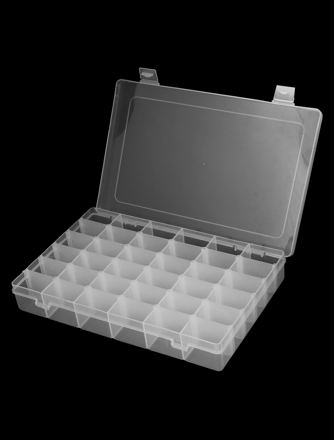 White Plastic 36 Compartments Electronic Component Storage Box Case