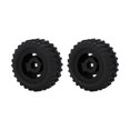 thumbnail image 4 of Llanta de rueda Neumáticos de goma, 2 piezas/juego Llanta de rueda de 50 mm Llanta de rueda de metal Neumáticos de goma Llanta de goma Neumático Durabilidad extendida, 4 of 12