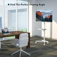 thumbnail image 5 of Mobile TV Stand for 23-60 Inch TVs, Rolling TV Stand with Locking Wheels, Adjustable Height, Media Shelf, Max VESA 400x400mm, Holds Up to 88lbs, 5 of 8