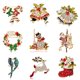 thumbnail image 4 of Yuarrent Decorado Árbol de Navidad Botas de Papá Noel Muñeco de nieve Campana Broche Bufanda Collar Solapa Broche de Navidad Regalo de niña Kits de decoración para fiestas No.09 Yuarrent JR0793-09, 4 of 6
