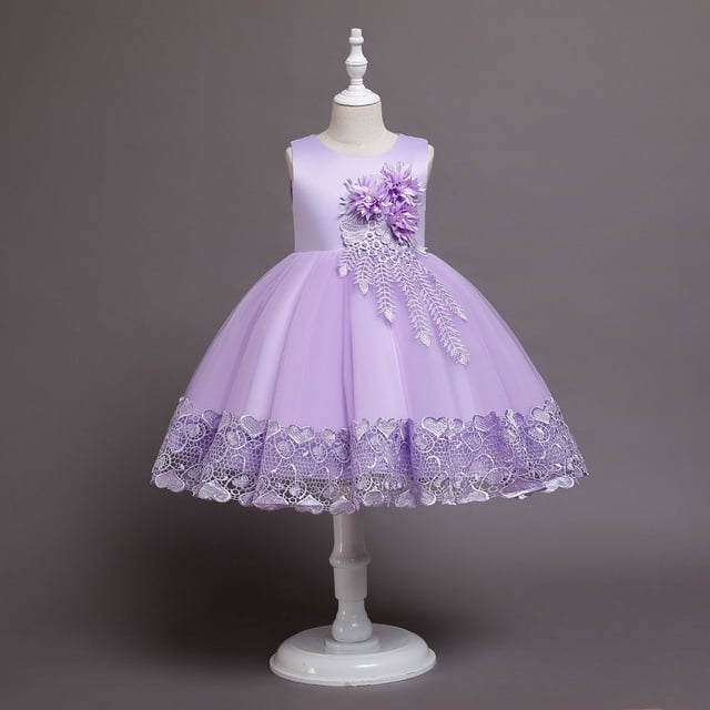 Vestido infantil Vestido de princesa Vestido de manga larga para actuación de piano Vestido de noche para anfitrión de niño de flores Cumpleaños