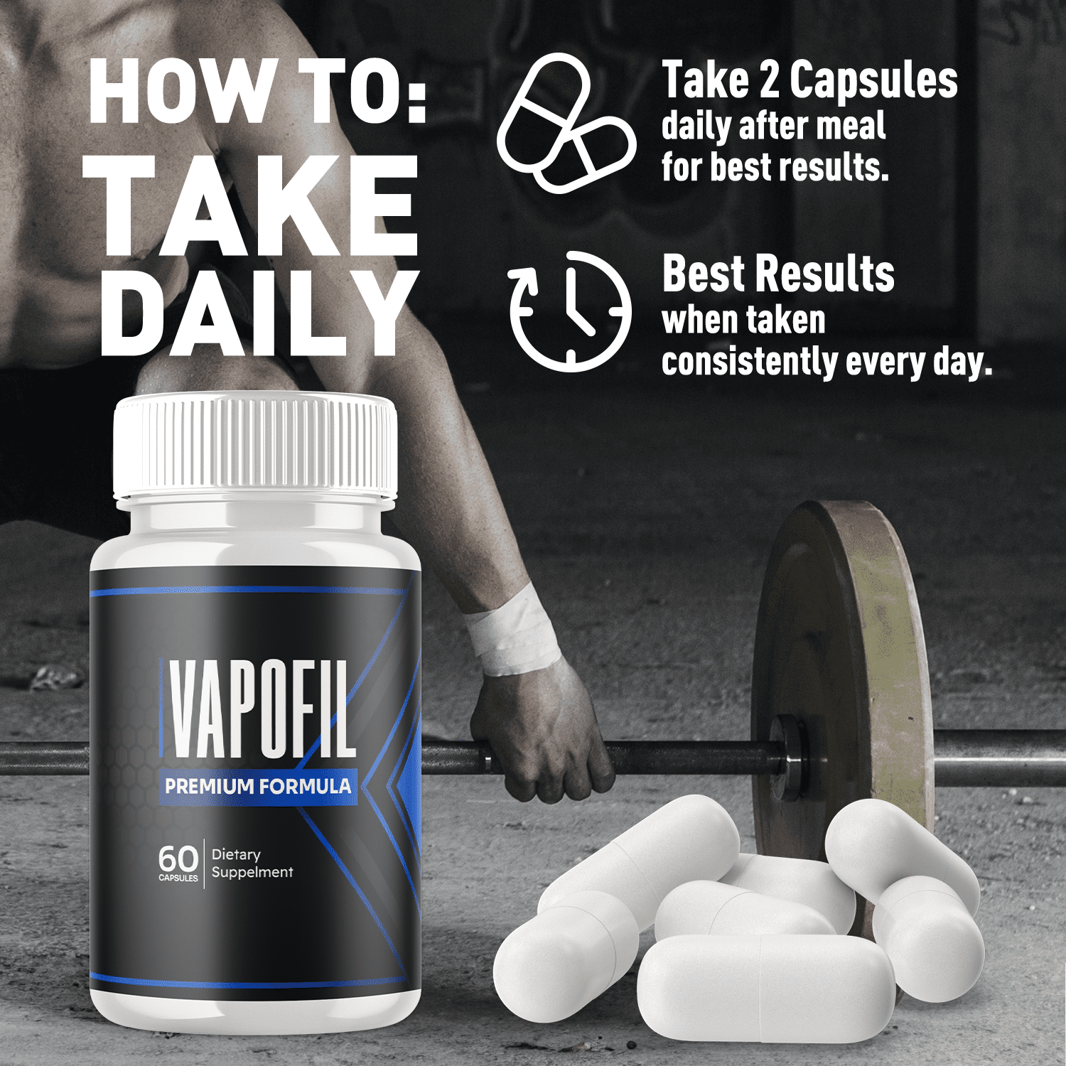 Vapofil Advanced Formula Pills All Natural Vitamin Supplement 180 Capsules
