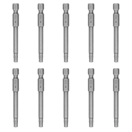 

10Pcs Screwdriver Bit Electric 4mm Hex Strong Magnetic Hardened Hardware Hand Tool S1/4 65mm